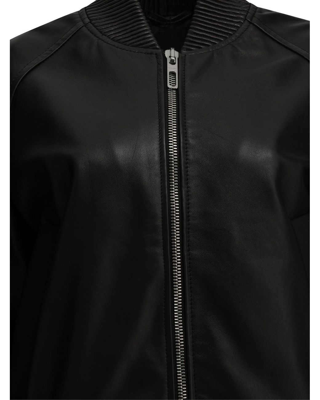 Max Mara Black Nappa Leather Jacket