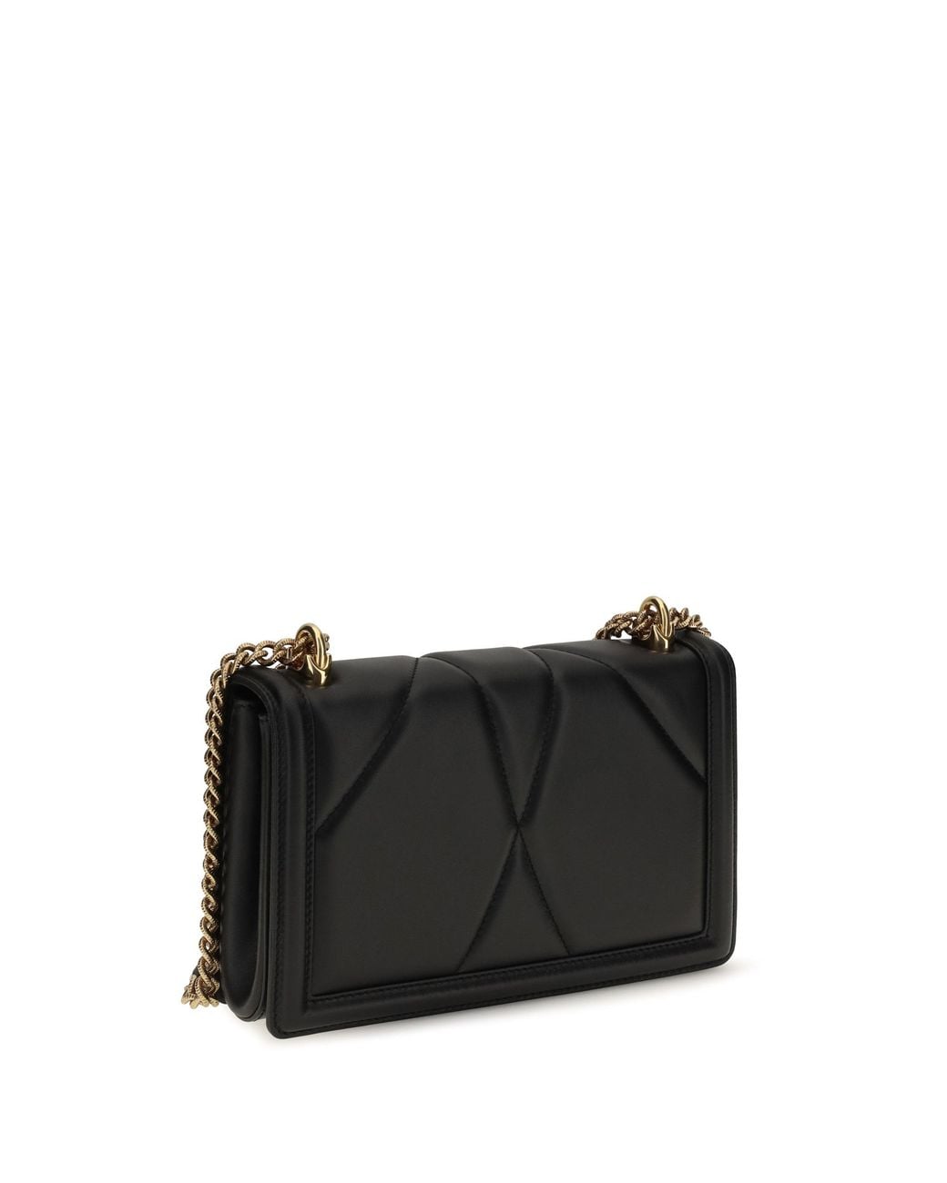 Dolce & Gabbana Black Dolce & Gabbana Medium Devotion Nappa Shoulder Bag