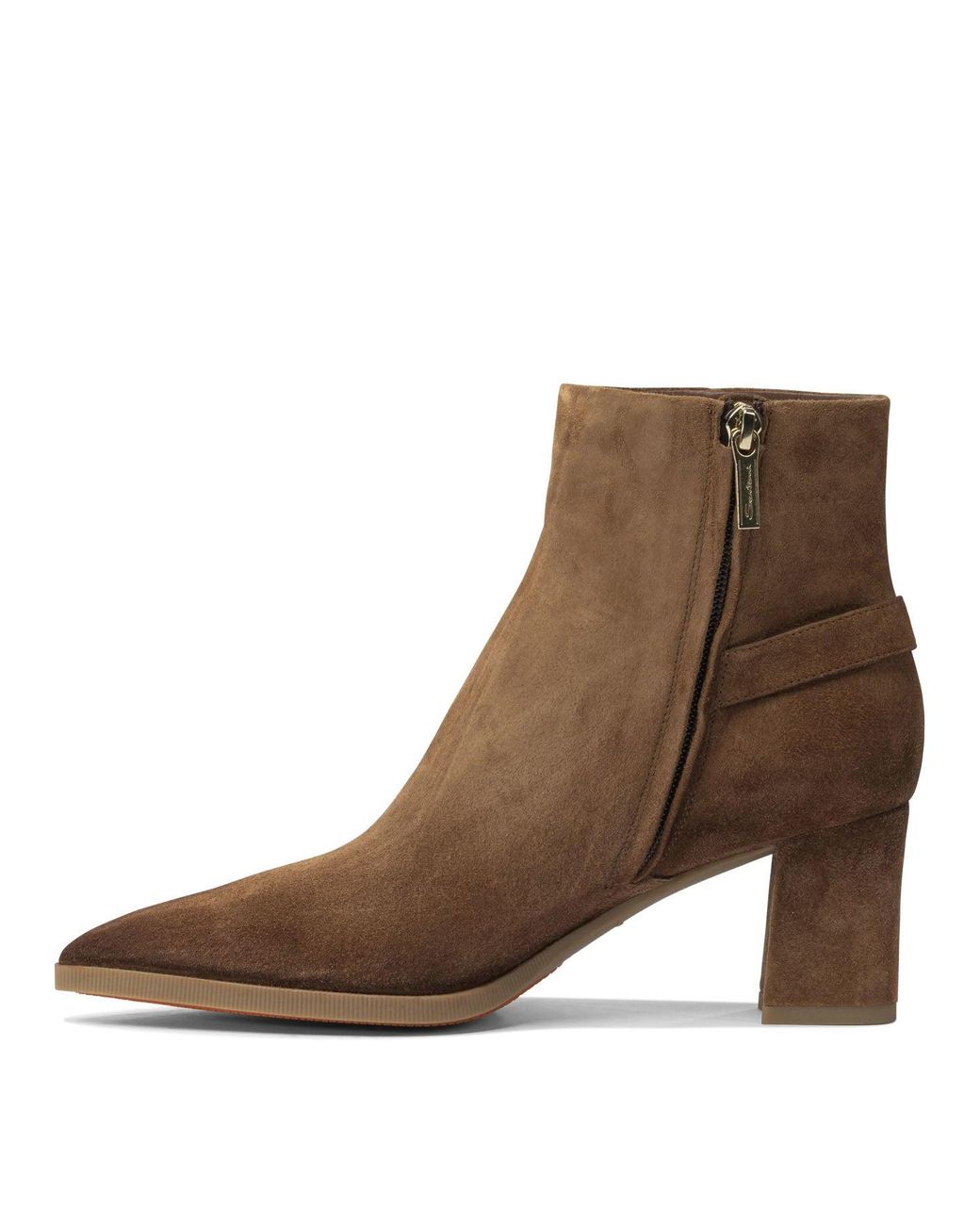 Santoni Brown Suede Ankle Boots 65Mm