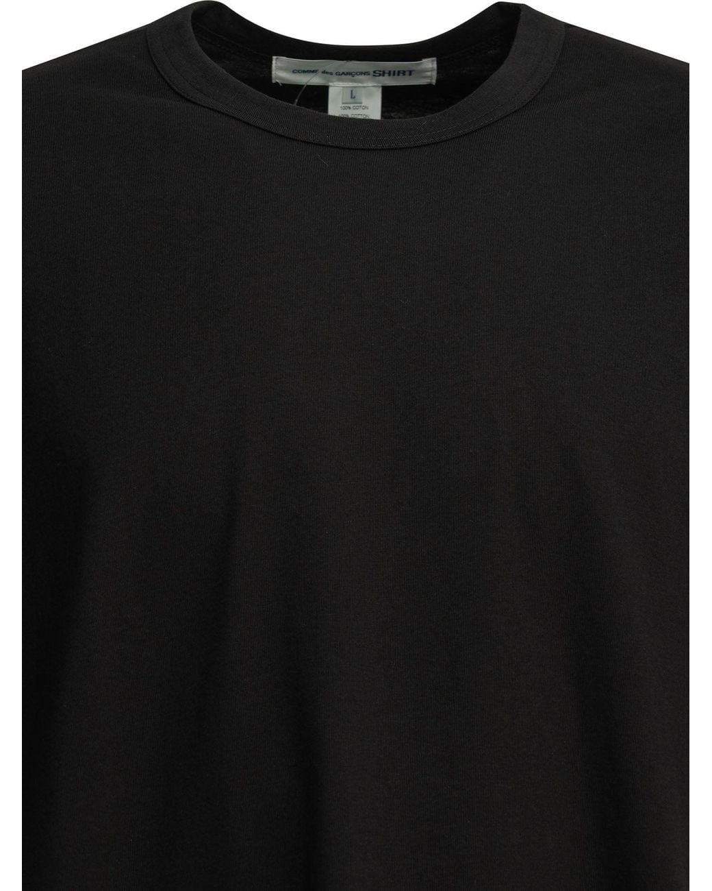 Comme des Garçons Black Shirt Crew-Neck T-Shirt With Zipper Detail for men
