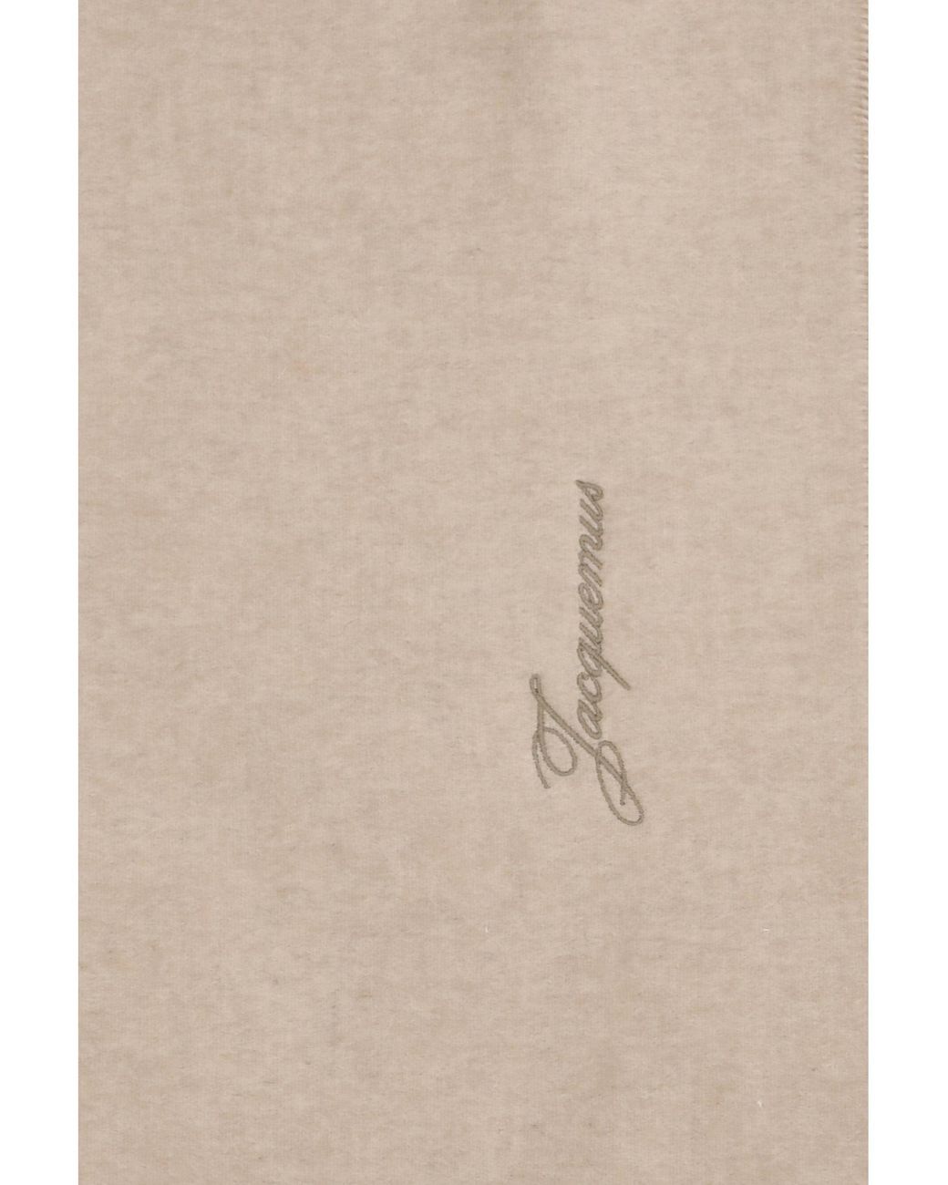 Jacquemus Natural Tailleur Wool Scarf for men
