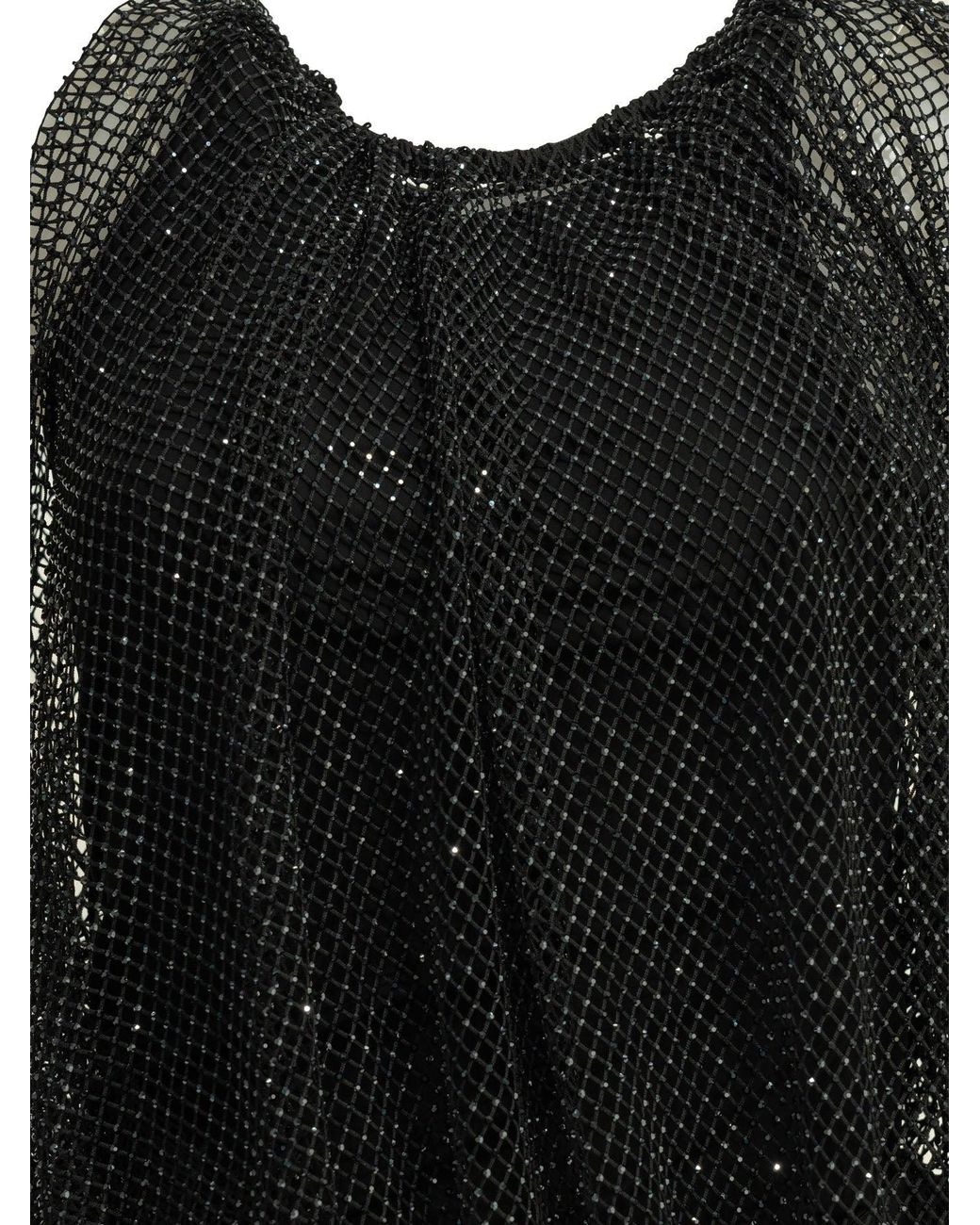 Max Mara Black Sequined Sleeveless Top