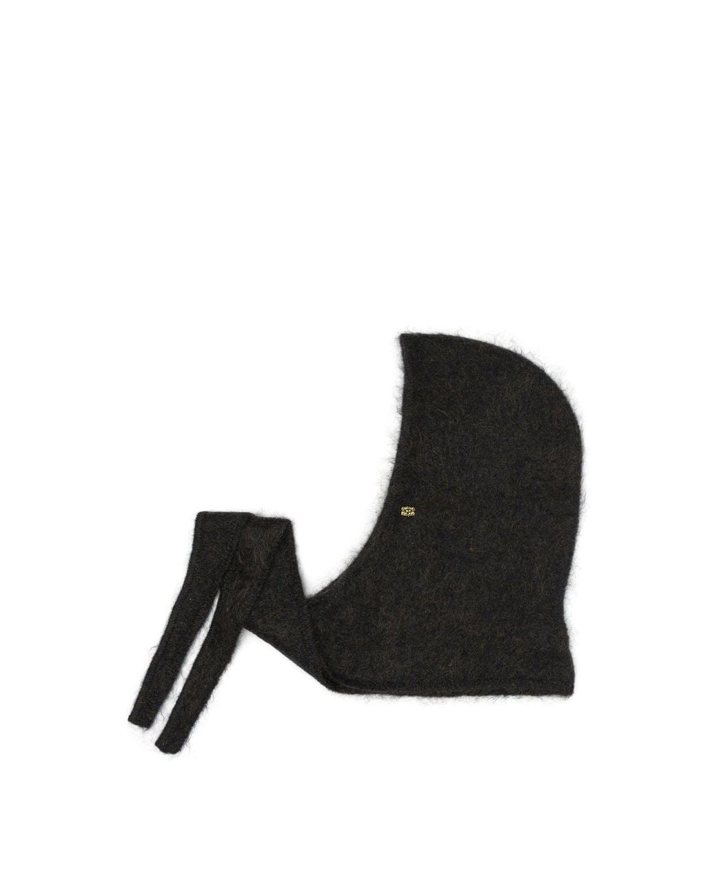 Ganni Black Mohair Balaclava