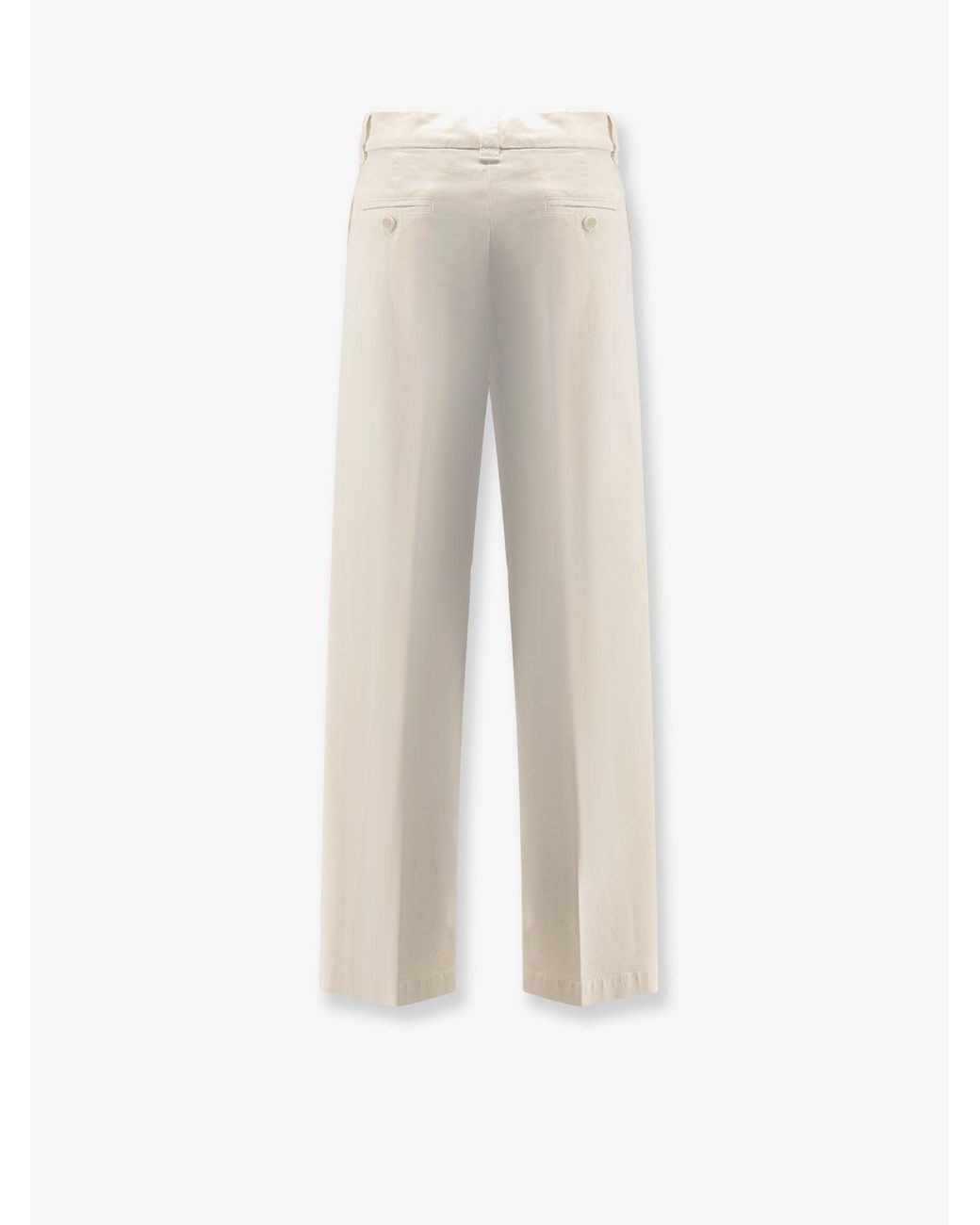 Aspesi White Cotton Trousers