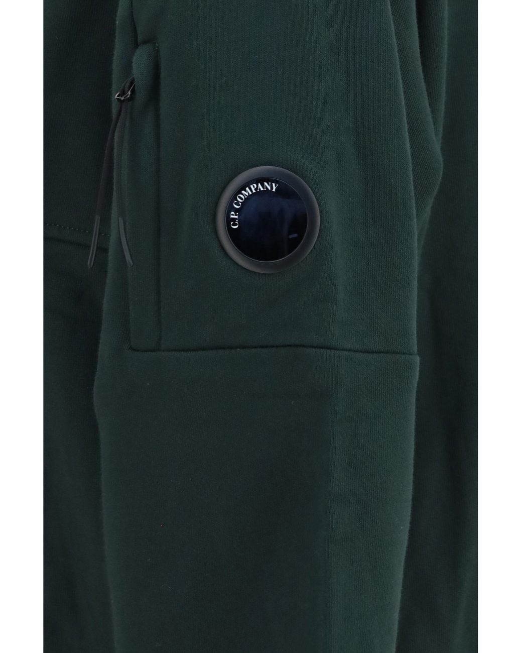 C P Company Green Diagonal-Weave Cotton Fleece Sweatshirt for men