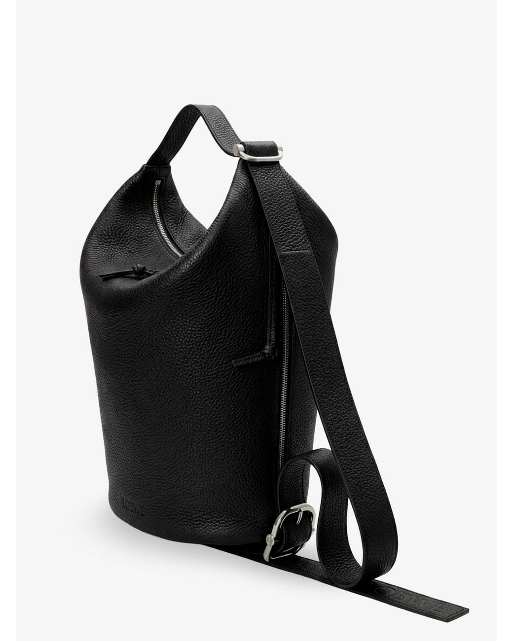 Loewe Black Loop Leather Crossbody Bag for men