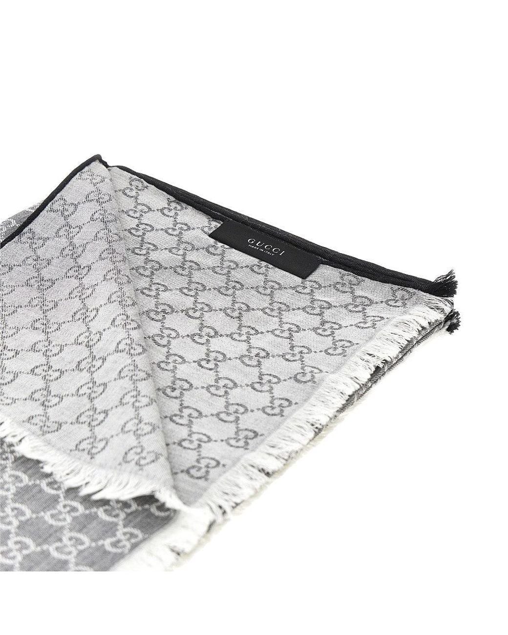 Gucci Metallic Jacquard Silk And Wool-Blend Scarf for men