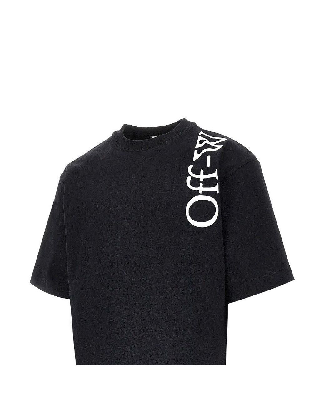 Off-White c/o Virgil Abloh Black 'Vertical Bookish Skate' Cotton T-Shirt for men