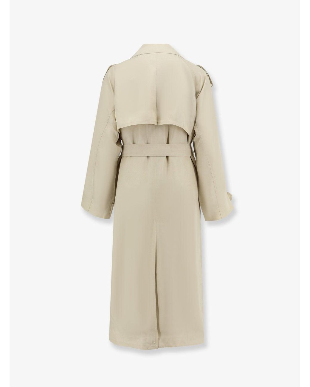 Frankie Shop Natural Veyron Double-Breasted Trench