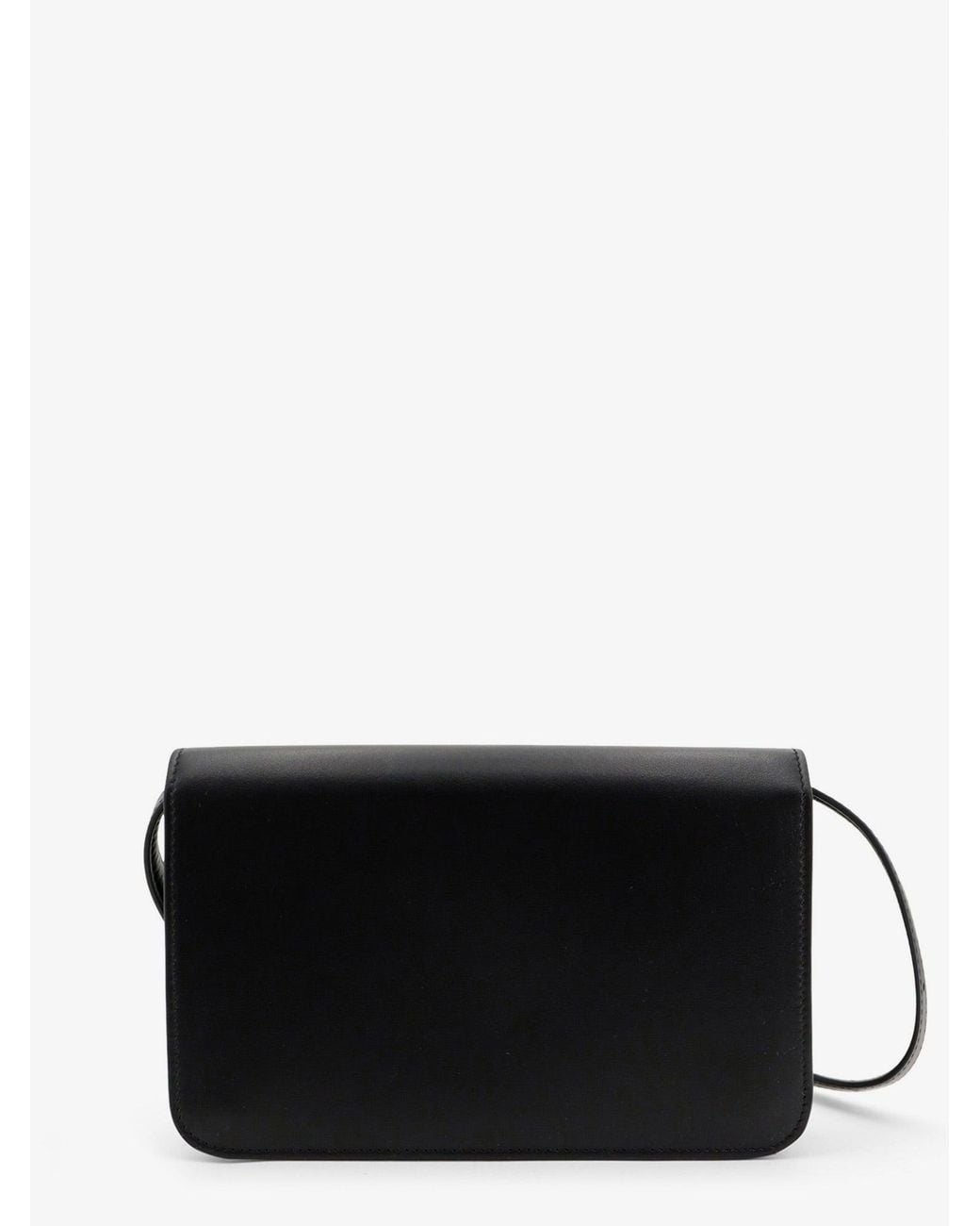 Totême Black T-Lock Leather Crossbody Bag