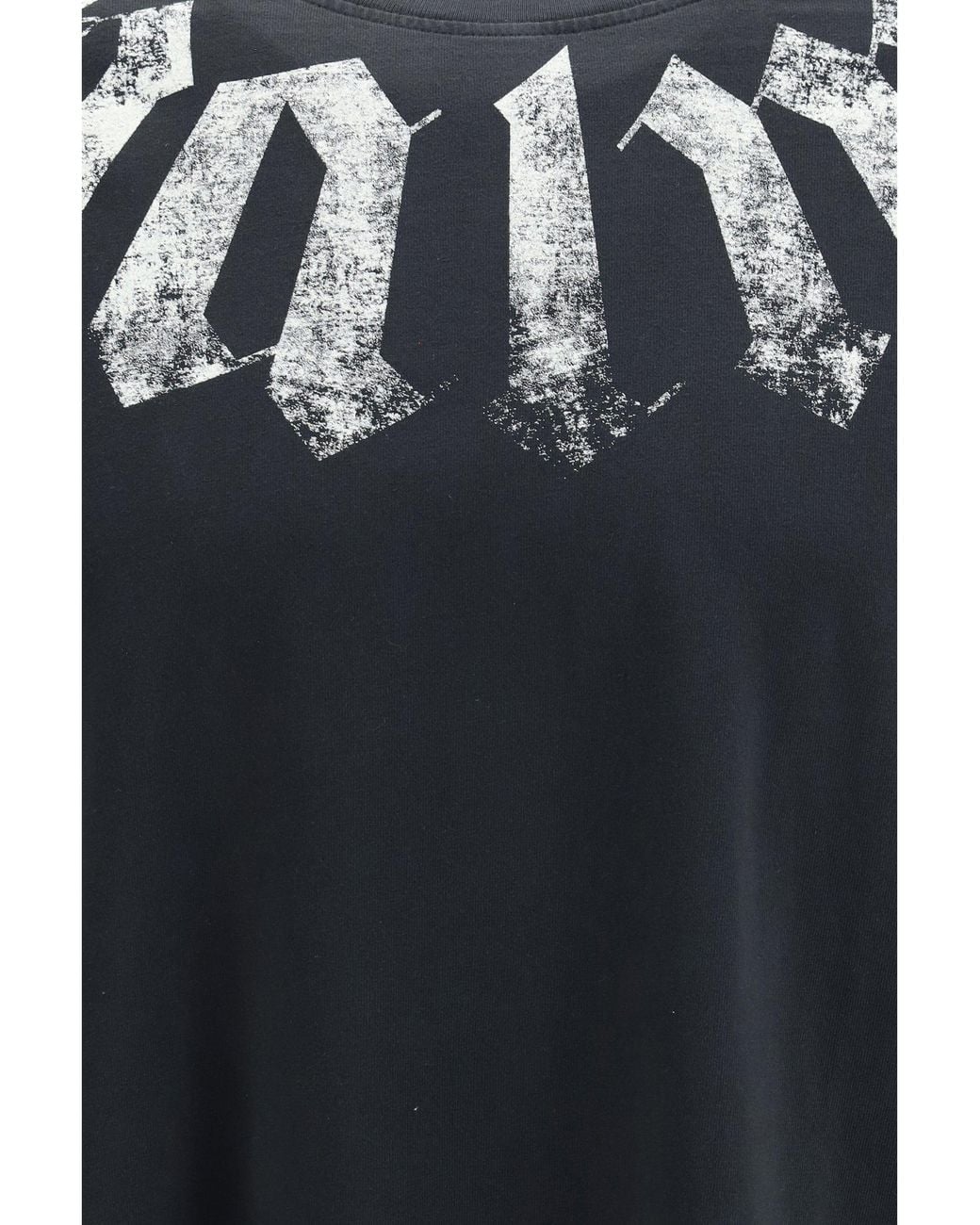 Palm Angels Blue Big Neck Logo T-Shirt for men