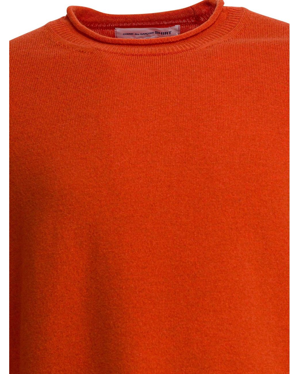 Comme des Garçons Orange Wool Crewneck Sweater for men