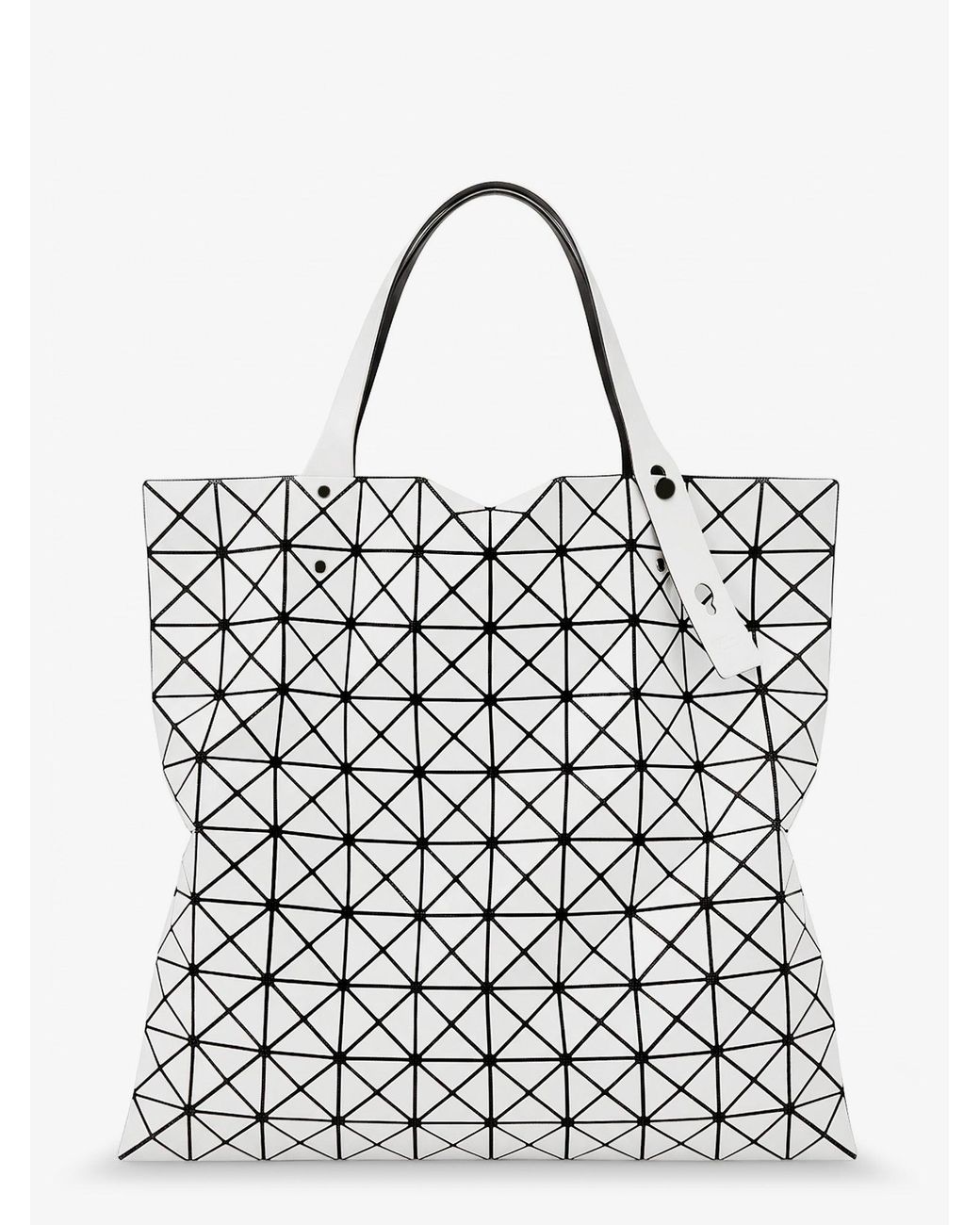 Issey Miyake White Prism Tote Pvc Shoulder Bag