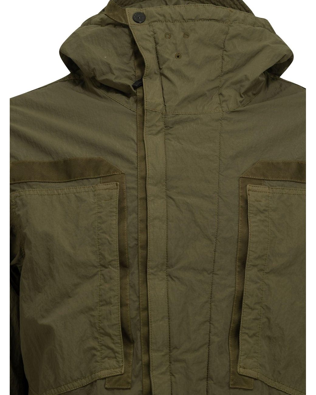 Stone Island Green "Warp Rib" Parka for men