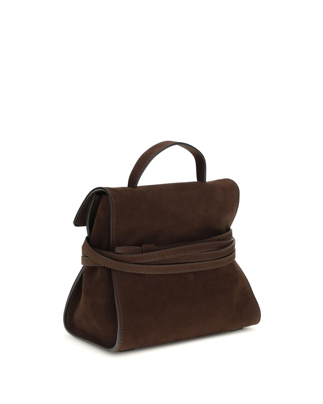 Moschino Brown Moschino Tie Me Top Handle Bag