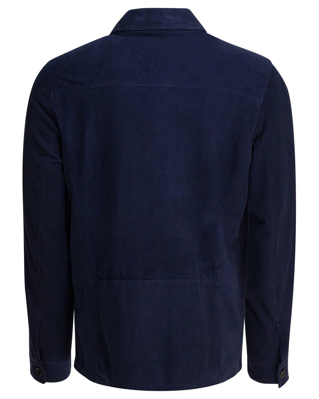 Altum Blue Suede Overshirt Jacket