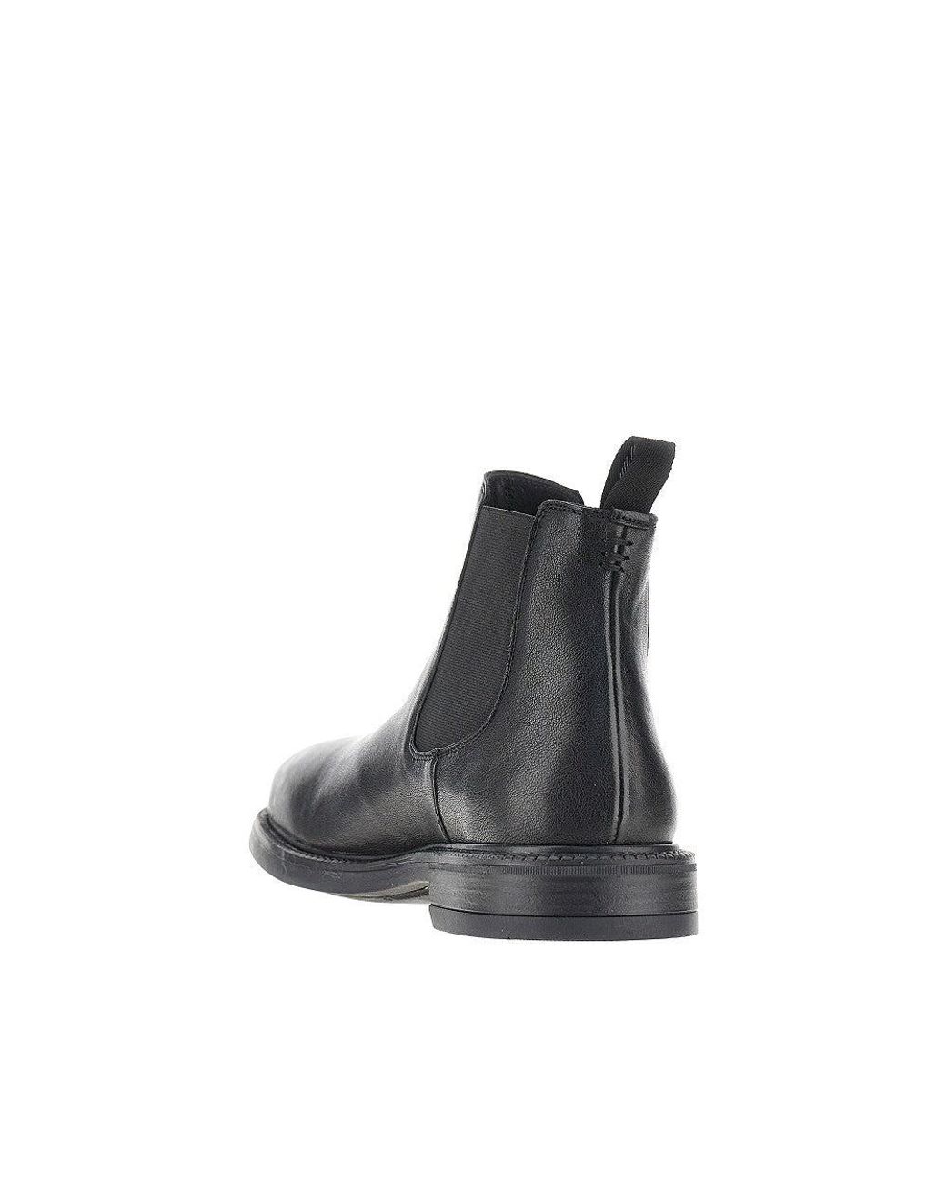 JUAN LACARCEL BY CALCE Black Leather Chelsea Boots for men