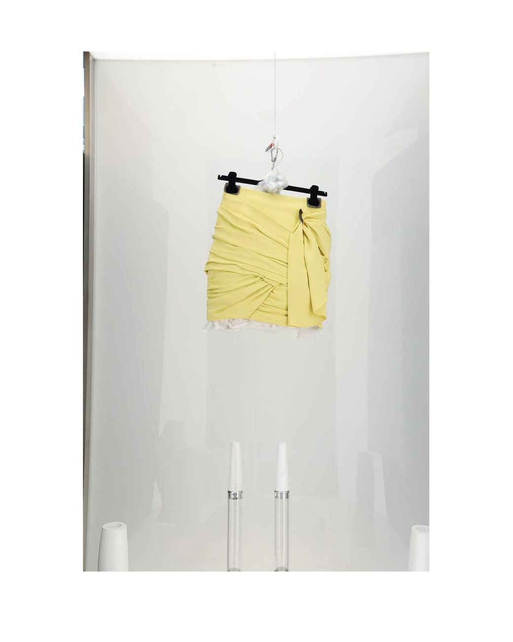 Céline Gray Mini Skirt Draped Viscose