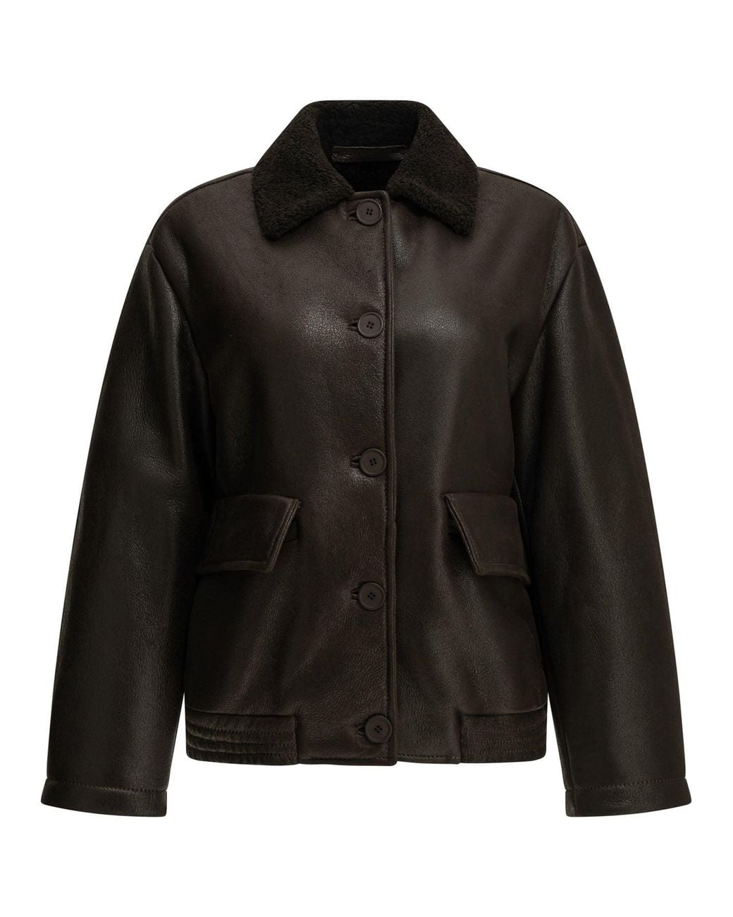 Salvatore Santoro Black Shearling Jacket