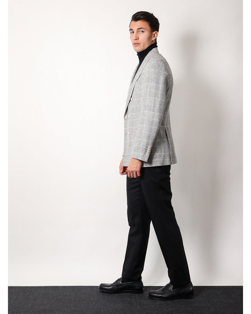 Brunello Cucinelli Black Cashmere And Silk Turtleneck for men