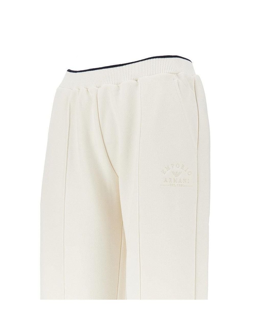 EA BODYWEAR White Wide-Leg Jersey Pants