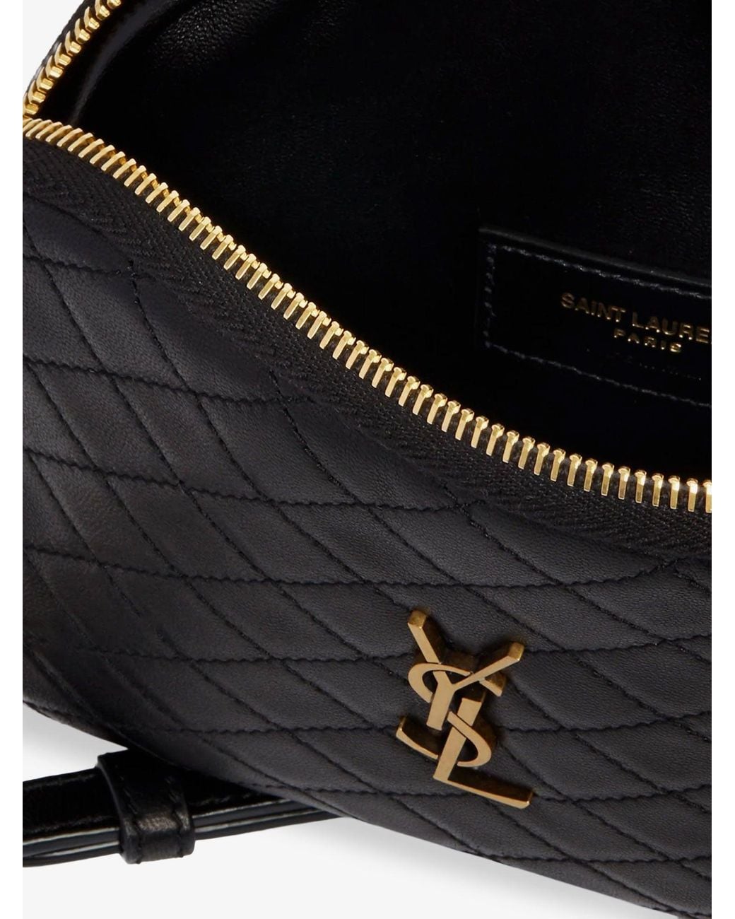 Saint Laurent Black Gaby Leather Shoulder Bag