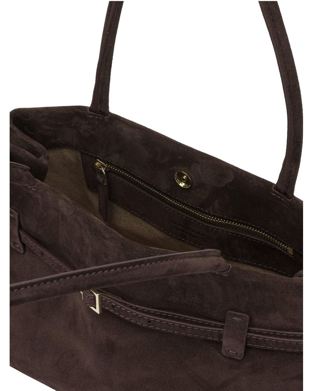 MANU Atelier Brown "Le Cambon East West" Medium Shoulder Bag