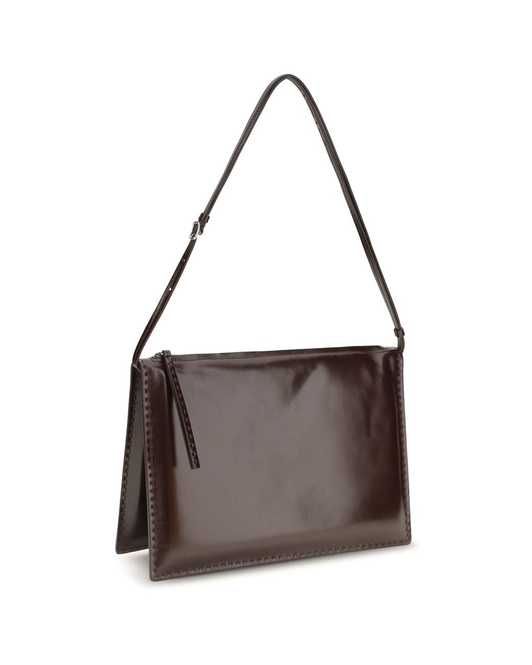 Phoebe Philo Brown Glove Pochette Shoulder Bag Oxblood