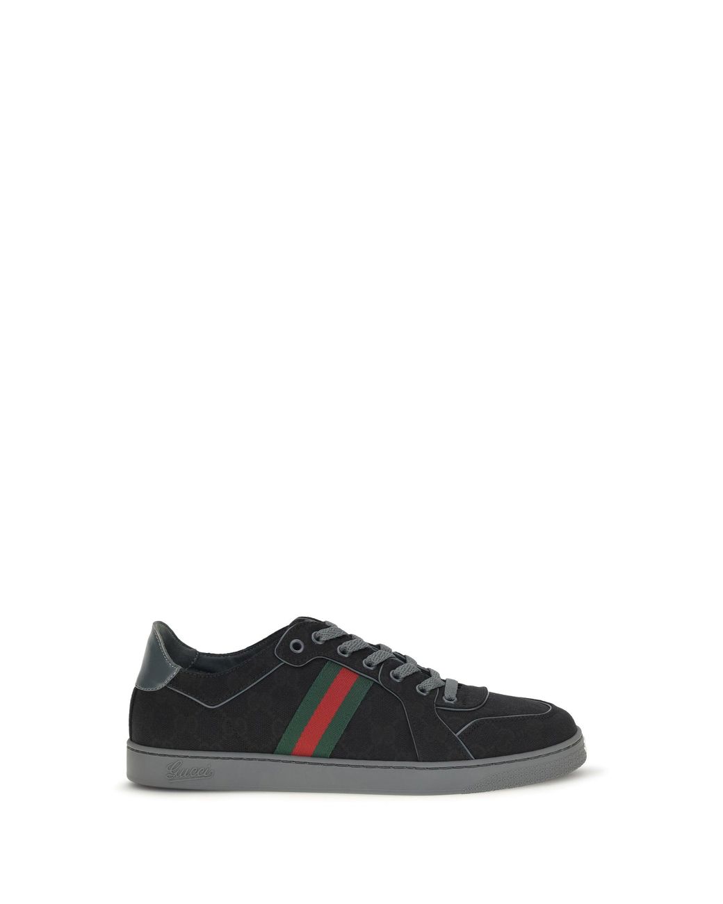 Gucci Black Stretch Gg Fabric Sneakers for men