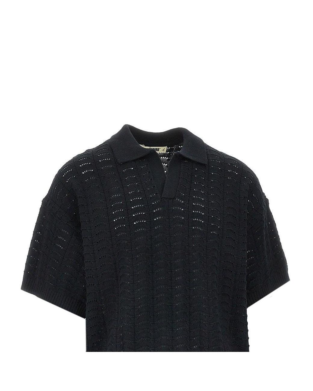 Woodbird Black Wbshimo Wave Polo Shirt for men