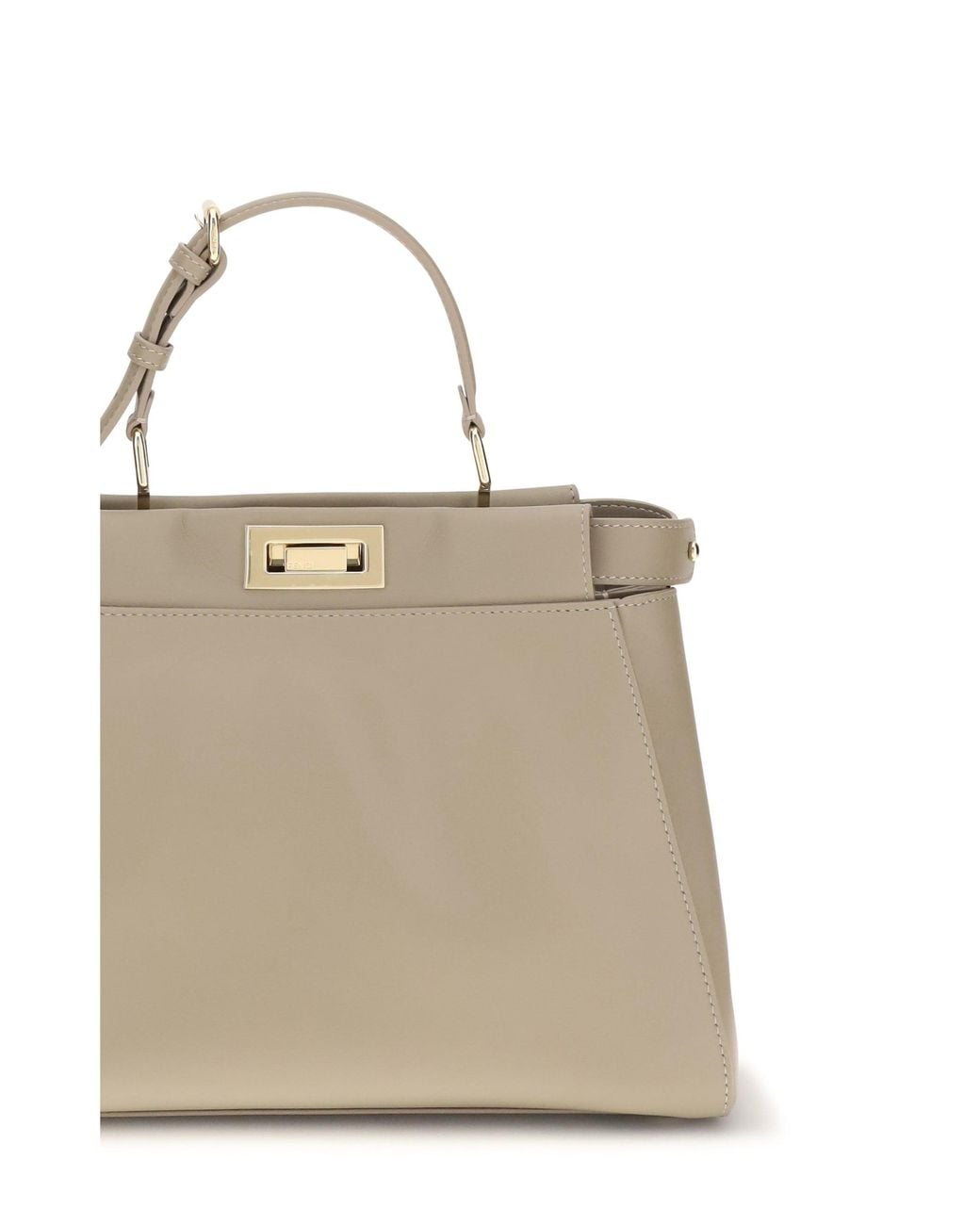 Fendi Natural My Peekaboo Small Shoulder Bag Tortora