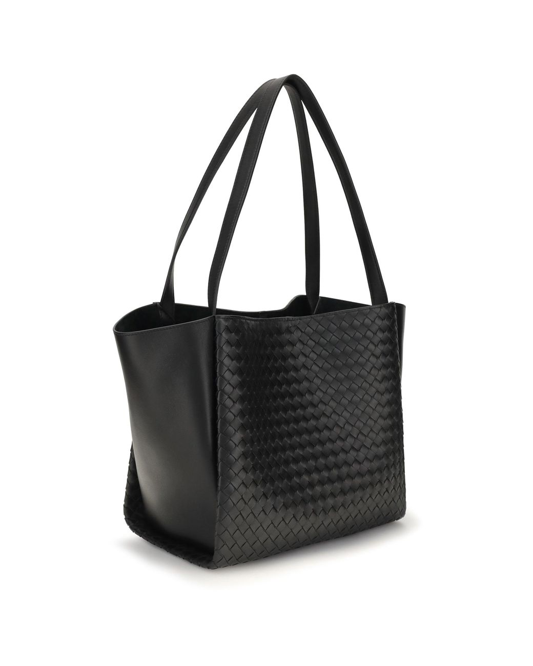 Bottega Veneta Black Corso Intrecciato Tote Bag