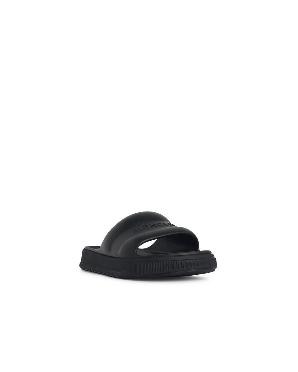 Moncler White Altive' Rubber Slides