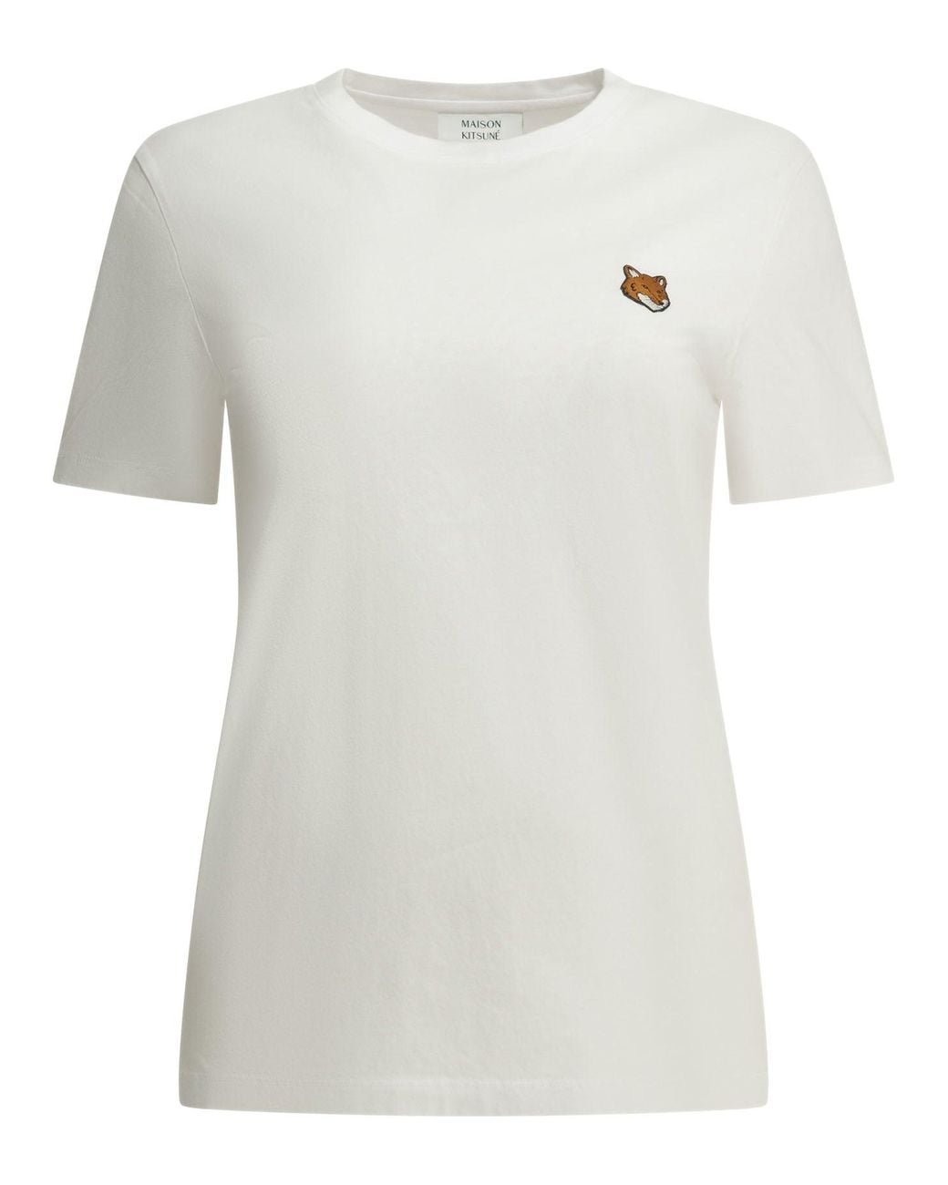 Maison Kitsuné White Fox Head Crew-Neck T-Shirt