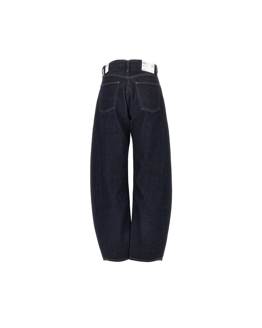 Agolde Blue 'Luna Pieced' High-Rise Jeans