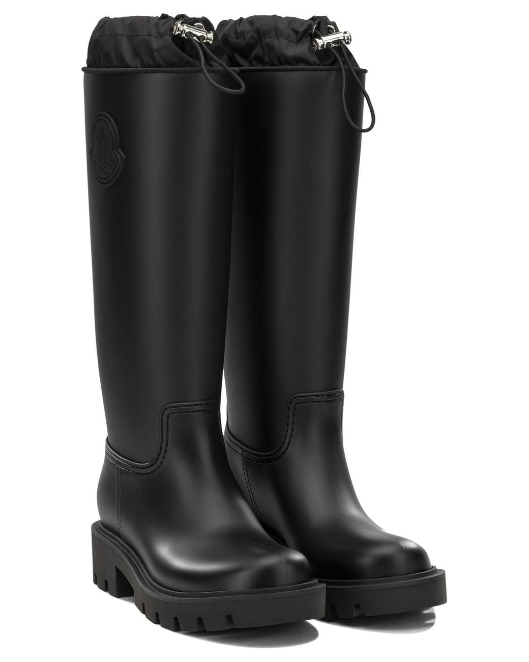 Moncler Black "Kickstream High" Rain Boots