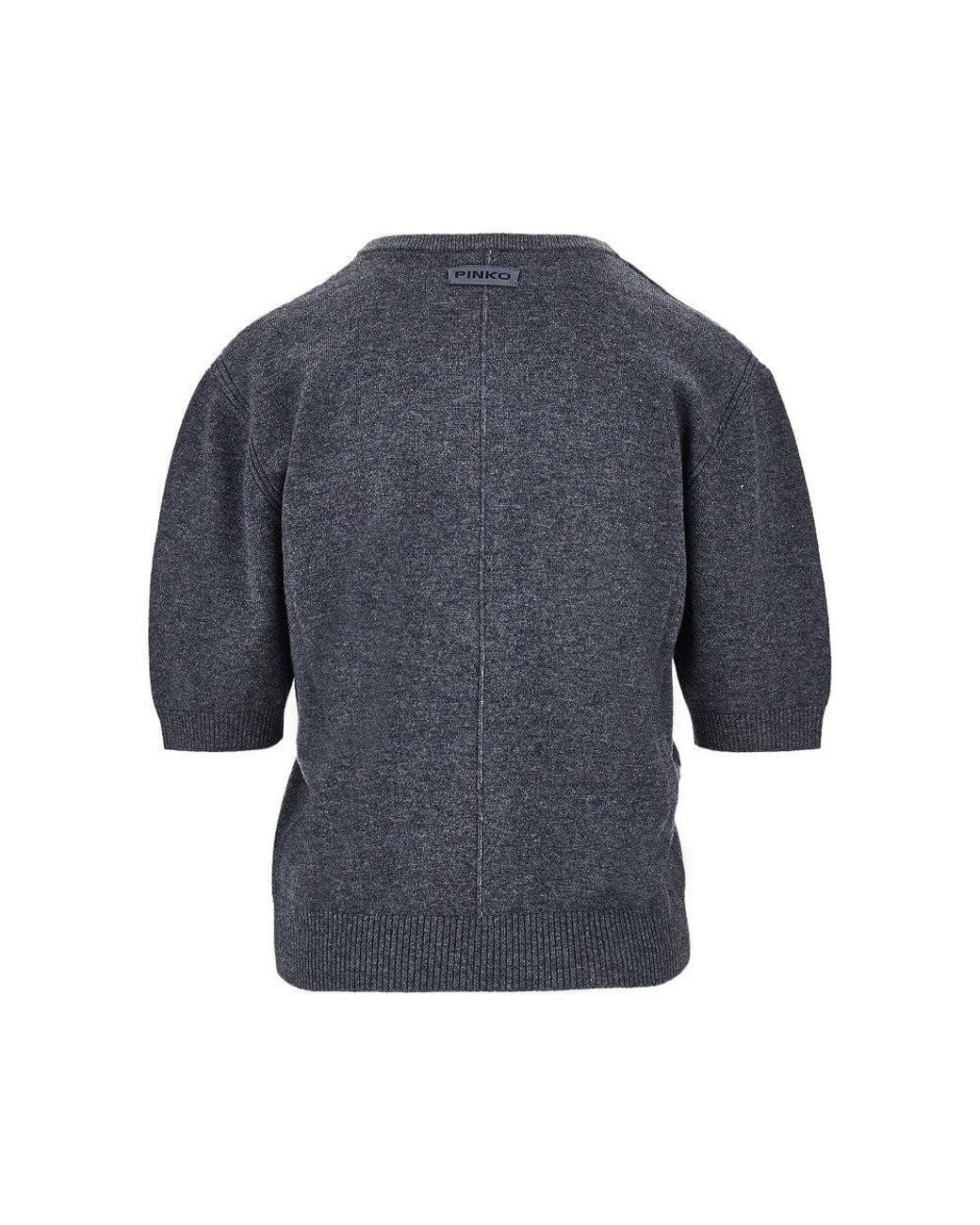 Pinko Blue Wool Cashmere Knitted Top