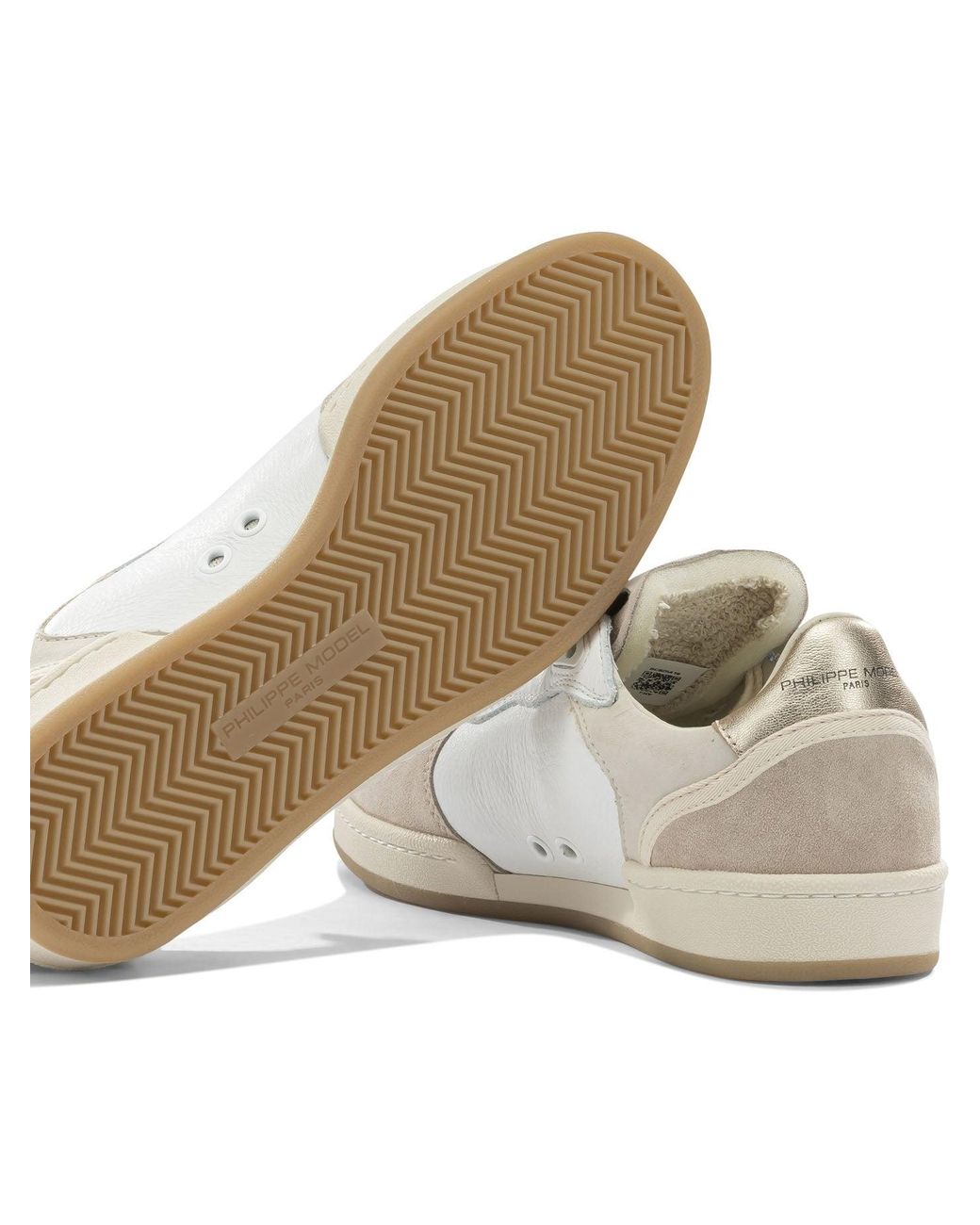 Philippe Model White Leather Rubber Sneakers