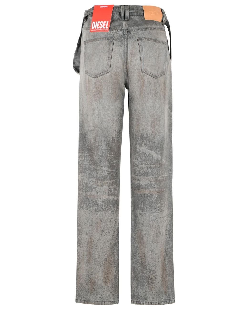 DIESEL Gray 'D-Thalira' Cotton Blend Jeans