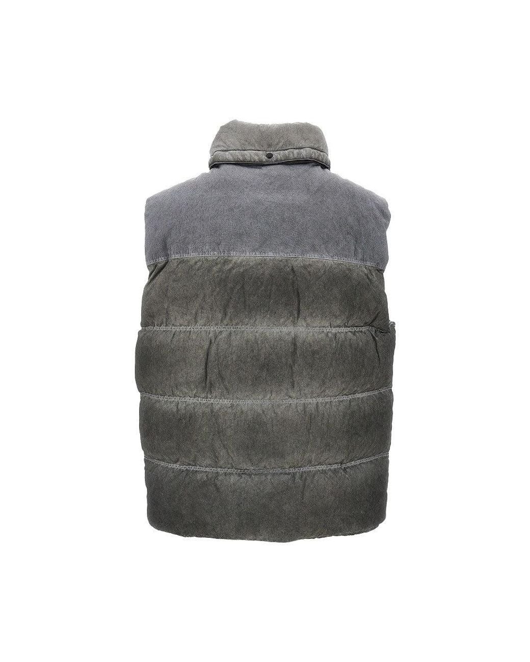 C P Company Gray Eco-Chrome R Padded Vest for men