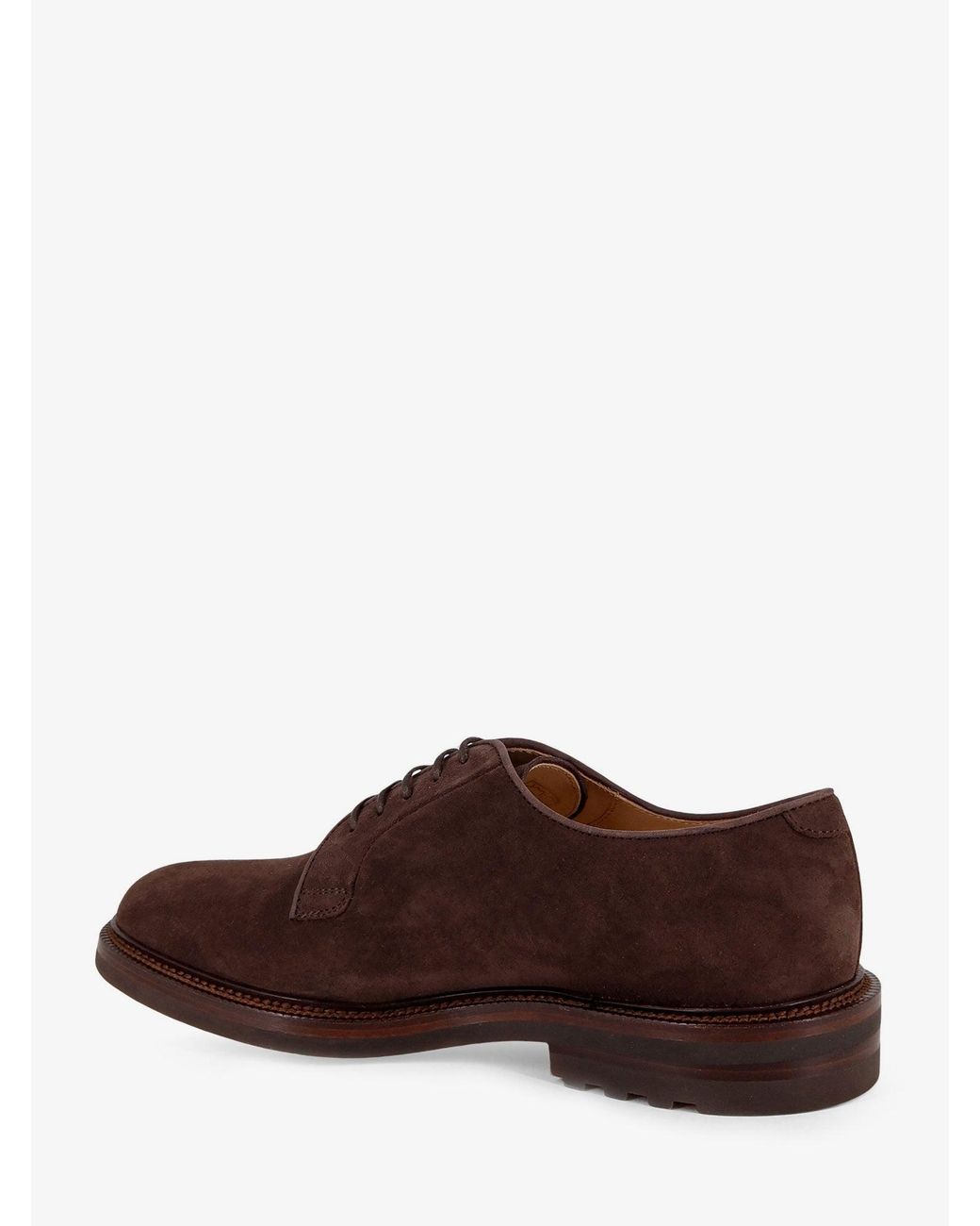 Brunello Cucinelli Brown Suede Lace-Up Shoes for men