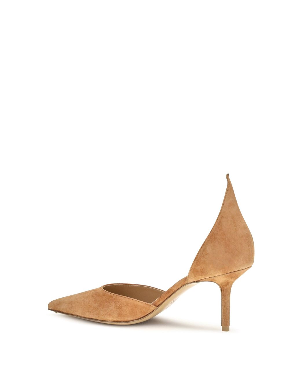 Francesco Russo White D'Orsay Flame Suede Pumps Pumpkin