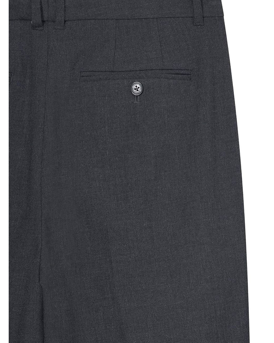 DUNST Black Tailored Trousers With Pleats for men