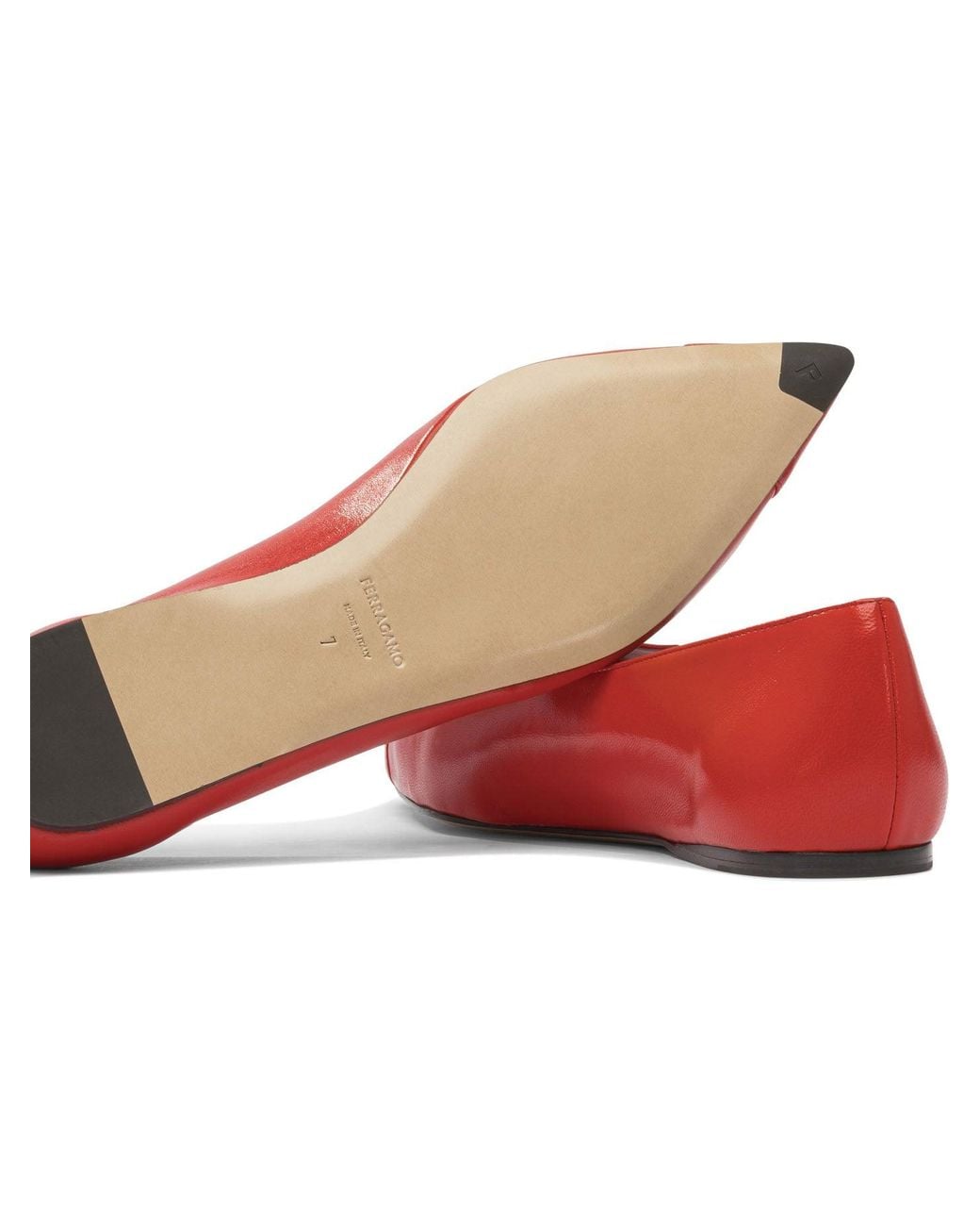 Ferragamo Red Ballerinas