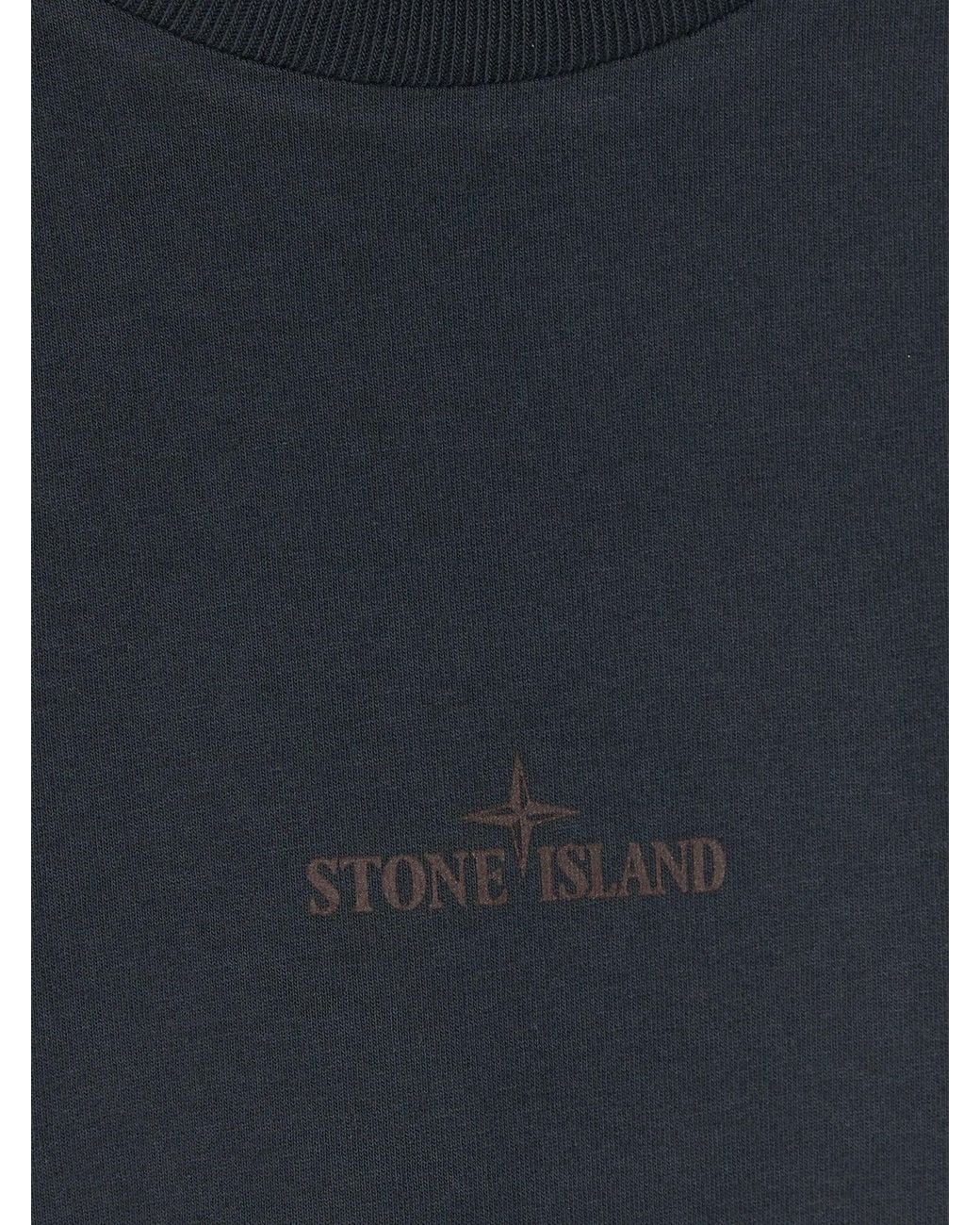 Stone Island Black Cotton T-Shirt for men