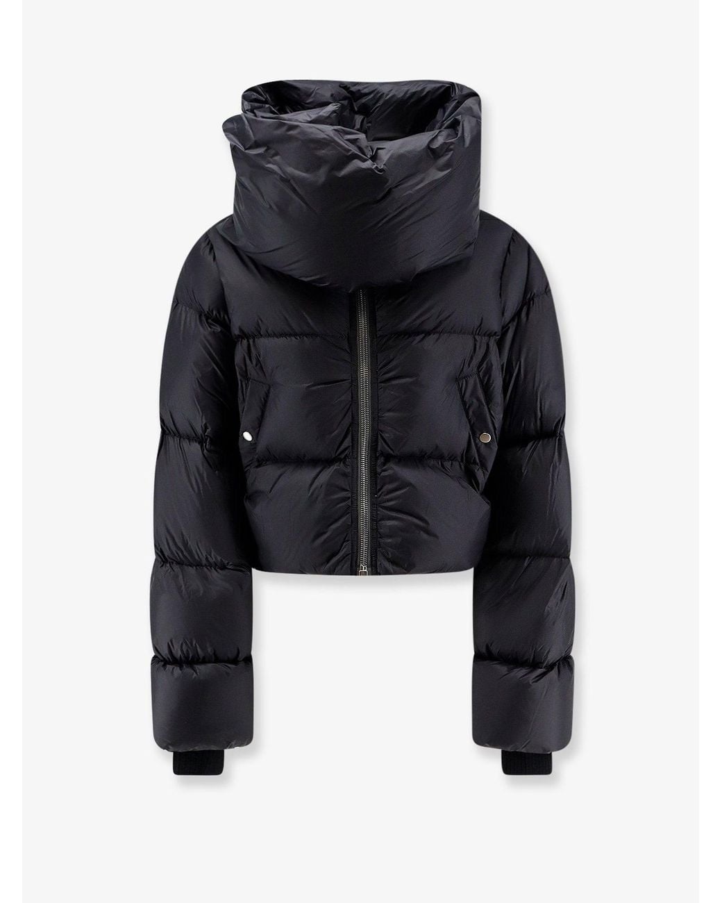Rick Owens Blue Crop-Fit Nylon Down Jacket