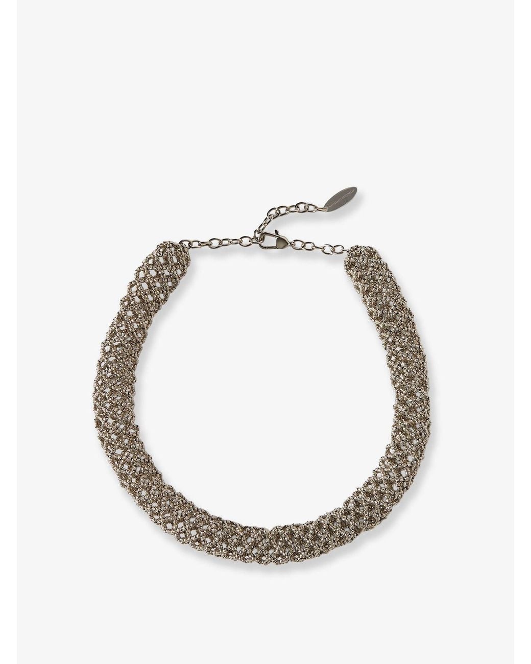 Brunello Cucinelli Metallic 925 Sterling Necklace