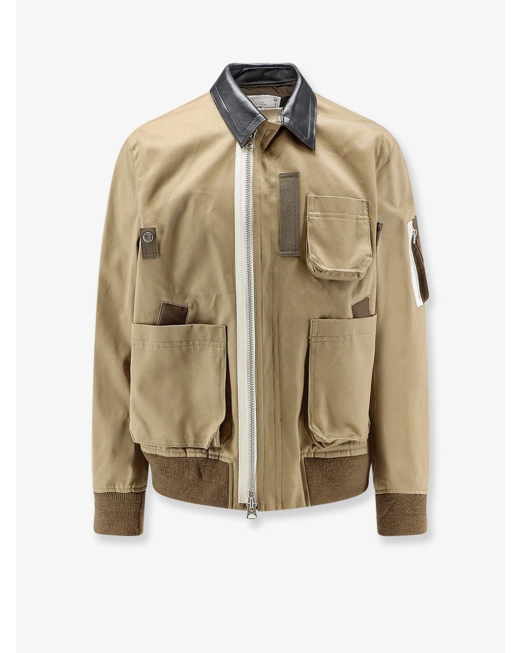 Sacai Natural Cotton Chino Jacket for men