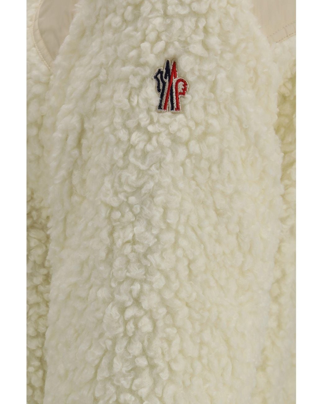 Moncler Metallic Reversible Bouclé Jacket Ivory