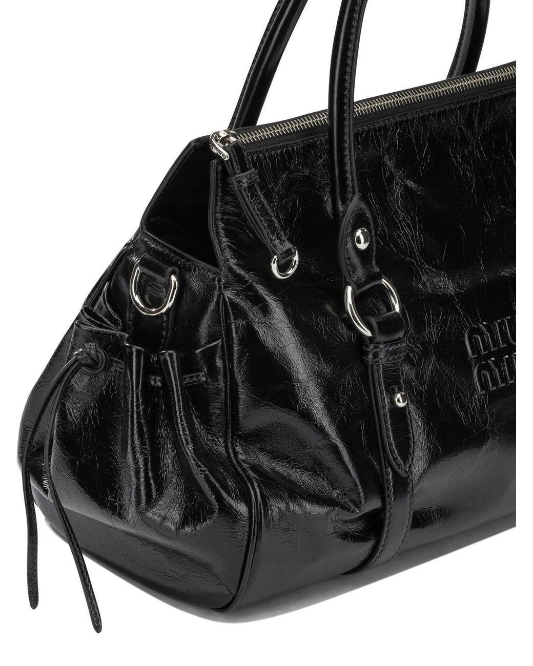 Miu Miu Black Medium Logo Clutch Bag